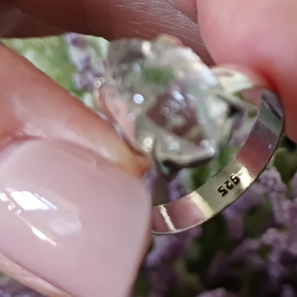 Herkimer Diamond 925 Sterling Silver Ring, Size 9 - Picture 9 of 12